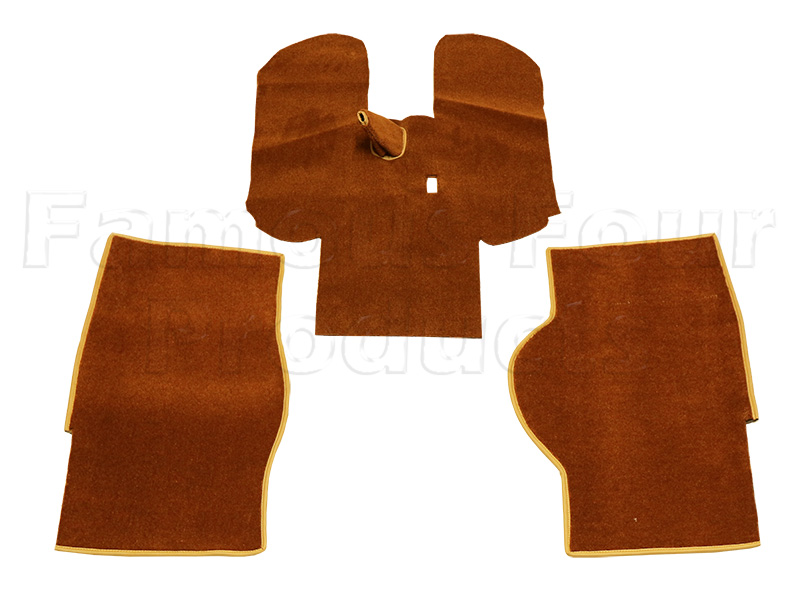 Carpet Set - Rusty/Golden Brown  - 12 Piece - Range Rover Classic 1970-85 Models - Interior