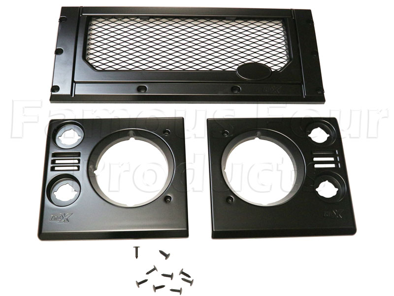 FF013078 - Front Signature Grille and Headlight Surround Upgrade Kit - Standard - Land Rover 90/110 & Defender
