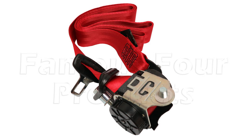 FF013360 - Seat Belt - Red Colour - Land Rover 90/110 & Defender