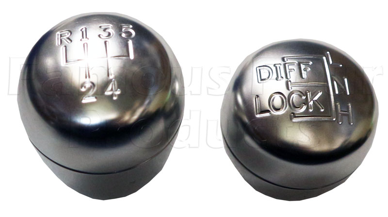 Gear Knob Set - Anodised Alloy - Land Rover 90/110 & Defender (L316) - Clutch & Gearbox