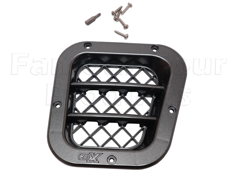 FF013588 - Hi-Force Side Air Intake Grille - Premium - Land Rover 90/110 & Defender