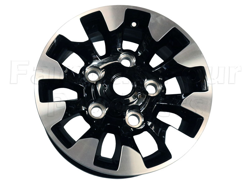 FF013596 - Sawtooth Style Alloy Wheel - Black with Diamond Cut - Land Rover 90/110 & Defender