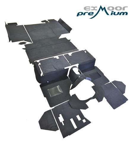 Full Vehicle Carpet Set - Premium Quality - Black - Land Rover 90/110 & Defender (L316) - Interior