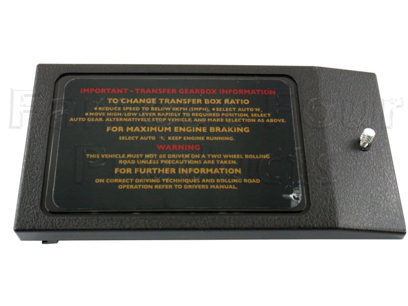 Fuse Box Cover - Classic Range Rover 1986-95 Models - Interior