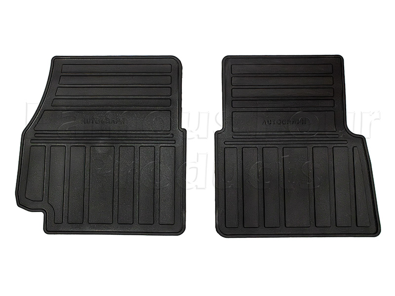 Front Footwell Rubber Floor Mats - Land Rover 90/110 & Defender (L316) - Interior Accessories