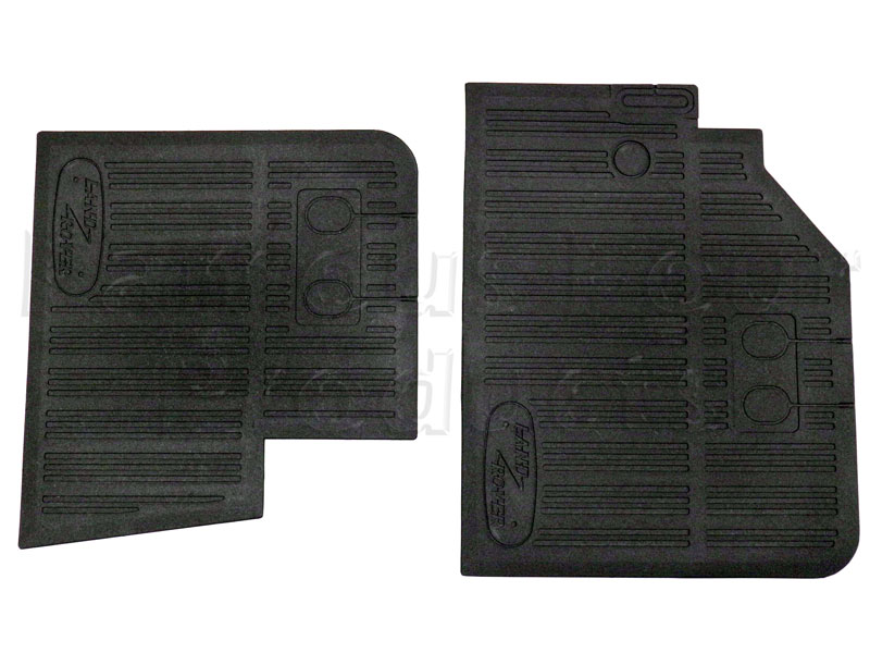Front Footwell Rubber Floor Mats - Land Rover Series I - Interior