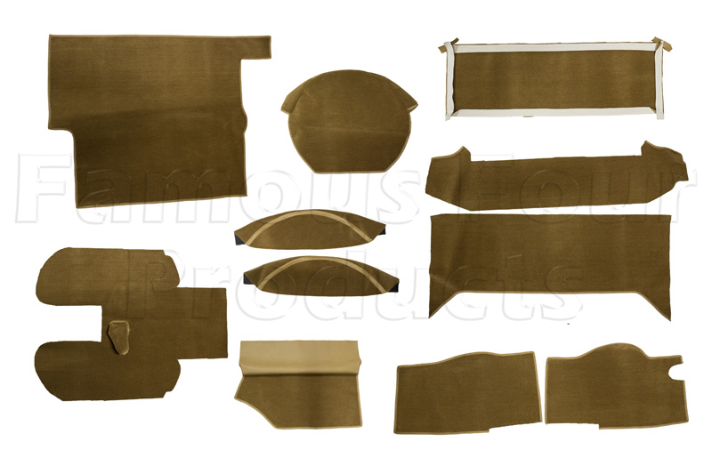 Carpet Set - Beige - 11 Piece - Classic Range Rover 1970-85 Models - Interior