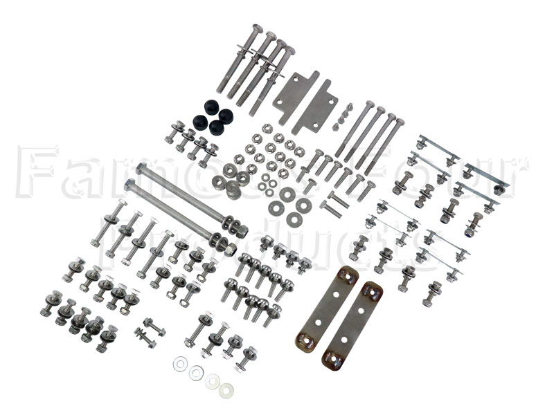 FF014674 - Bolt and Nut Kit - Stainless Steel - Body to Chassis - Land Rover 90/110 & Defender