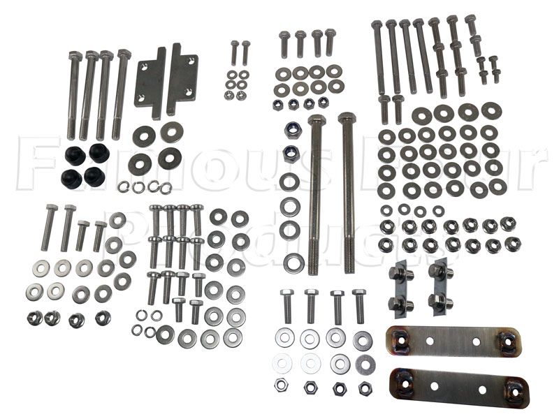 FF014675 - Bolt and Nut Kit - Stainless Steel - Body to Chassis - Land Rover 90/110 & Defender