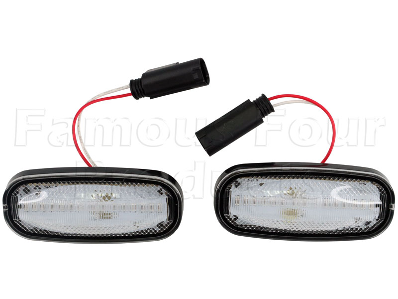 FF014882 - Side Repeater Lamps LED - Clear White - Land Rover Freelander