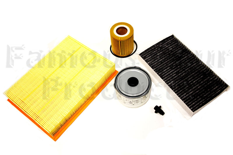 Service Filter Kit - Oil Air Fuel Pollen Filters with Drain Plug - Land Rover Discovery 4 (L319) - 3.0 V6 Diesel Engine
