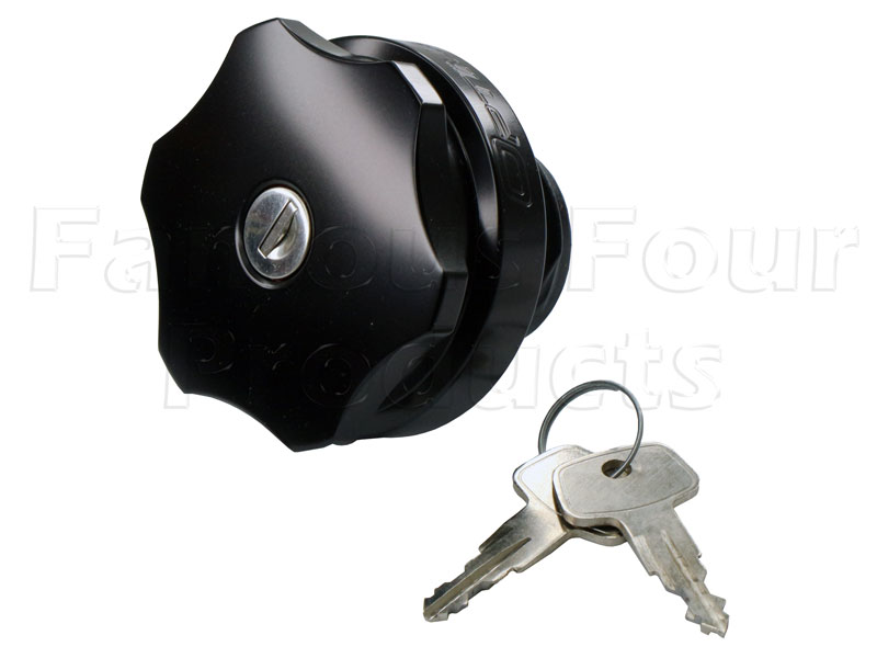 Locking Fuel Cap - Billeted Aluminium - Black - Land Rover 90/110 & Defender (L316) - Fuel & Air Systems