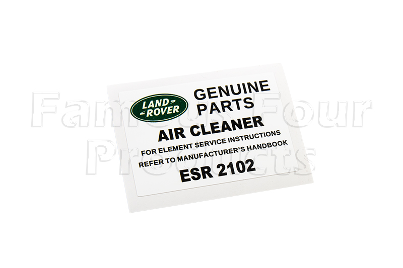Decals - Air Filter Housing - Land Rover 90/110 & Defender (L316) - Fuel & Air Systems