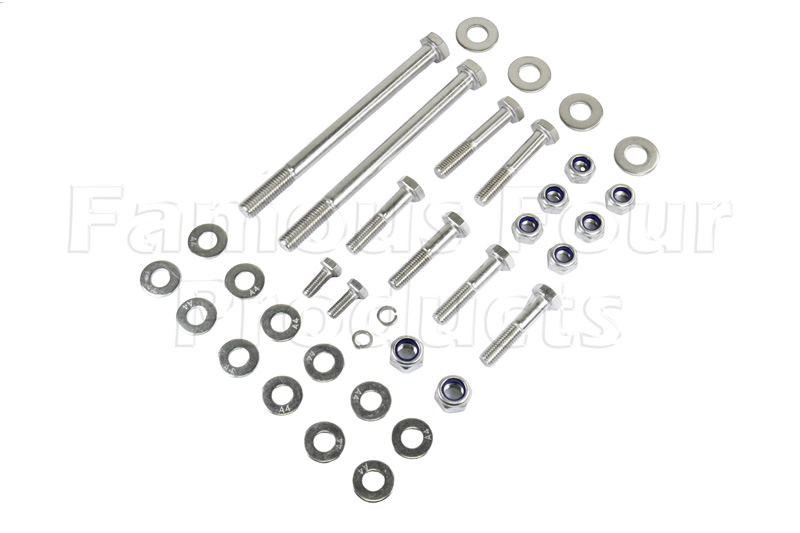 Nut & Bolt Kit - Rear A-Frame - Stainless Steel - Classic Range Rover 1970-85 Models - Suspension & Steering