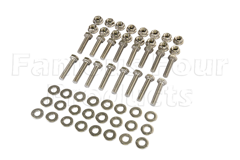 Nut & Bolt Kit - Rear Mudflaps - Stainless Steel - Classic Range Rover 1986-95 Models - Body