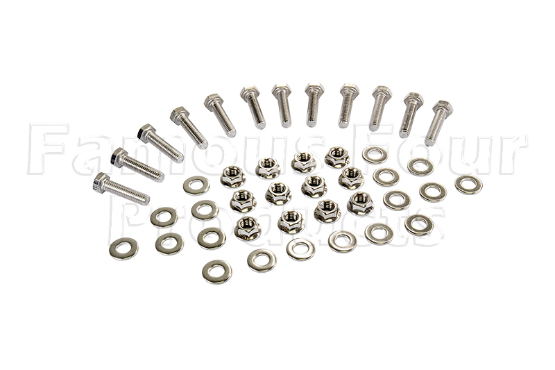 Nut & Bolt Kit - Front Mudflaps - Stainless Steel - Classic Range Rover 1986-95 Models - Body