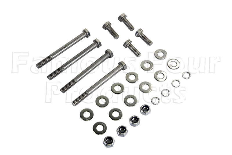 Bolt and Nut Kit - Stainless Steel - Gearbox Crossmember to Chassis - Land Rover 90/110 & Defender (L316) - Chassis