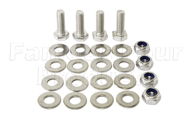 Bolt and Nut Kit - Stainless Steel - Coil Spring Lower Retainer - Land Rover 90/110 & Defender (L316) - Suspension Parts