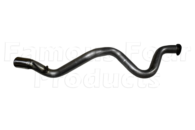 Mild Steel Rear Tailpipe - Big Bore Silencer Delete - Land Rover 90/110 & Defender (L316) - Individual Exhaust Parts