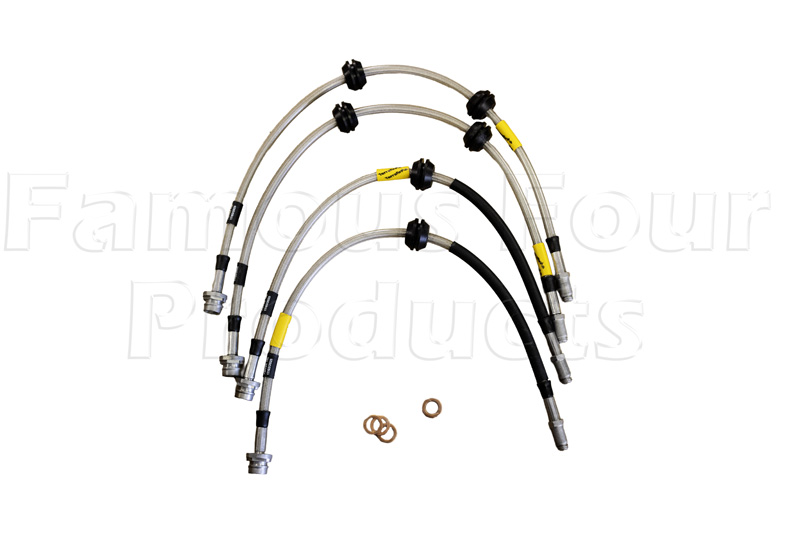 Stainless Steel Braided Brake Flexi-Hoses - Land Rover Freelander 2 (L359) - Brakes