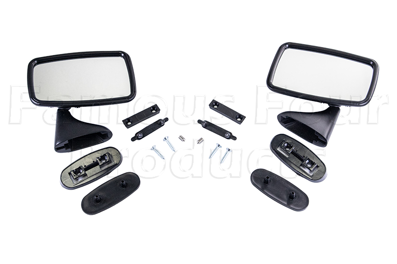 Mirrors - Door Mounted - Flat Glass - Classic Range Rover 1970-85 Models - Body