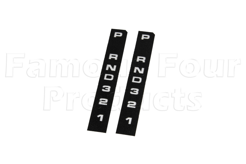 Decals - Gear Selector Indicator - Classic Range Rover 1986-95 Models - Clutch & Gearbox