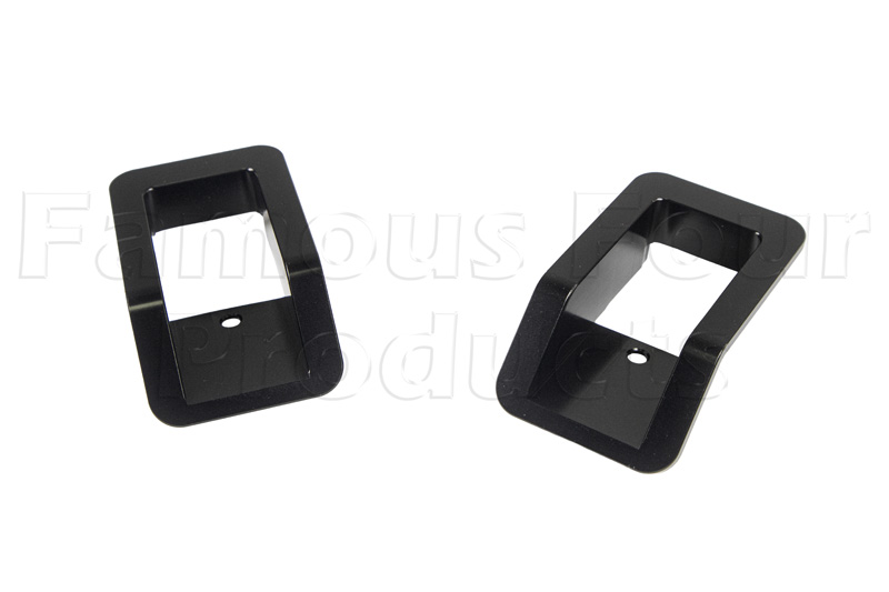 Interior Trim Covers for Push Button Door Locks - Anodised Aluminium - Land Rover 90/110 & Defender (L316) - Body Fittings
